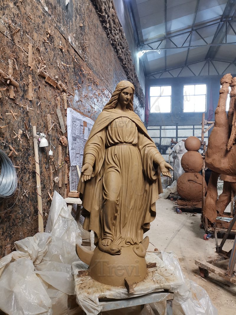 Clay Display of Bronze Religious Statues