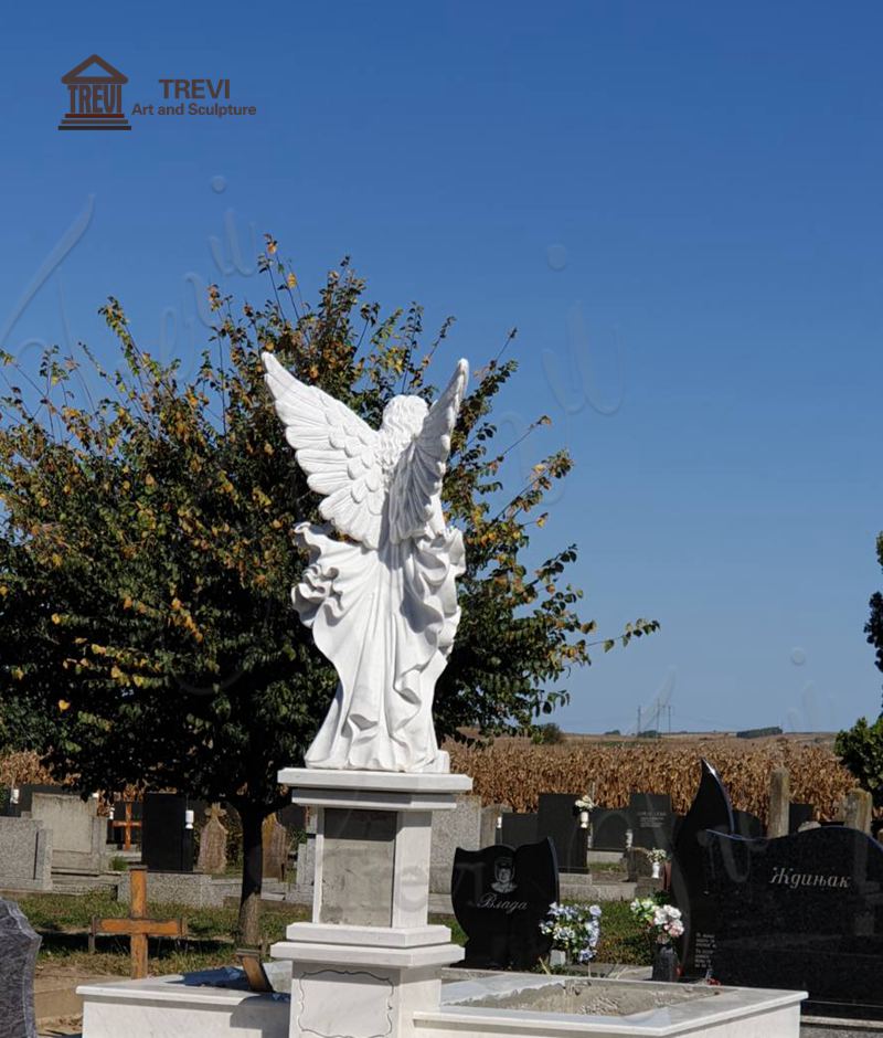 White Marble Angel Statue-01-Trevi Sculpture