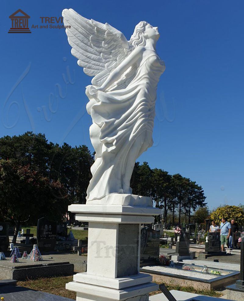 White Marble Angel Statue-Trevi Sculpture