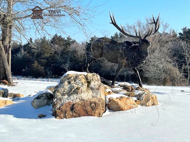 bronze deer garden sculptures