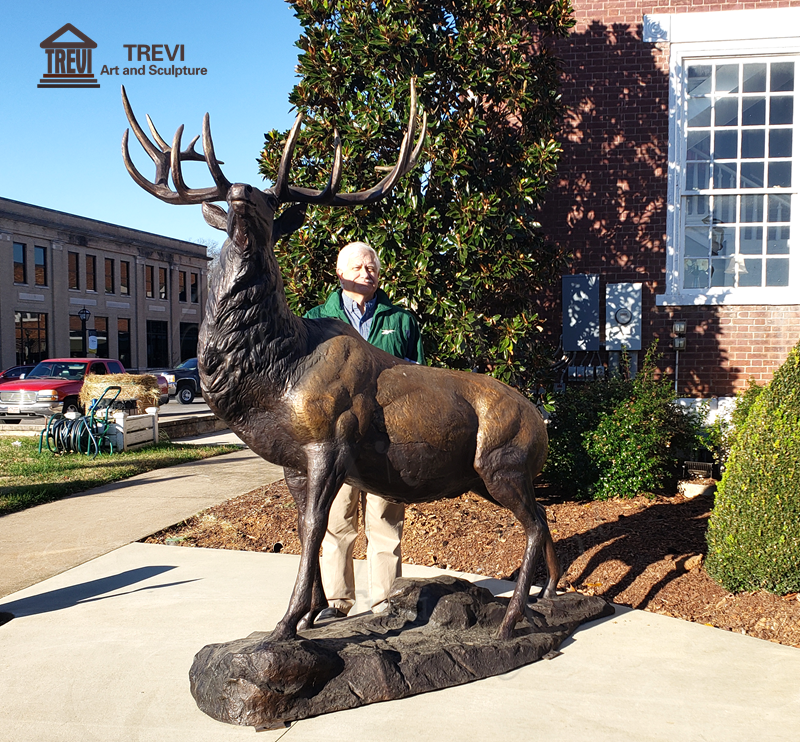 bronze deer garden sculptures-01