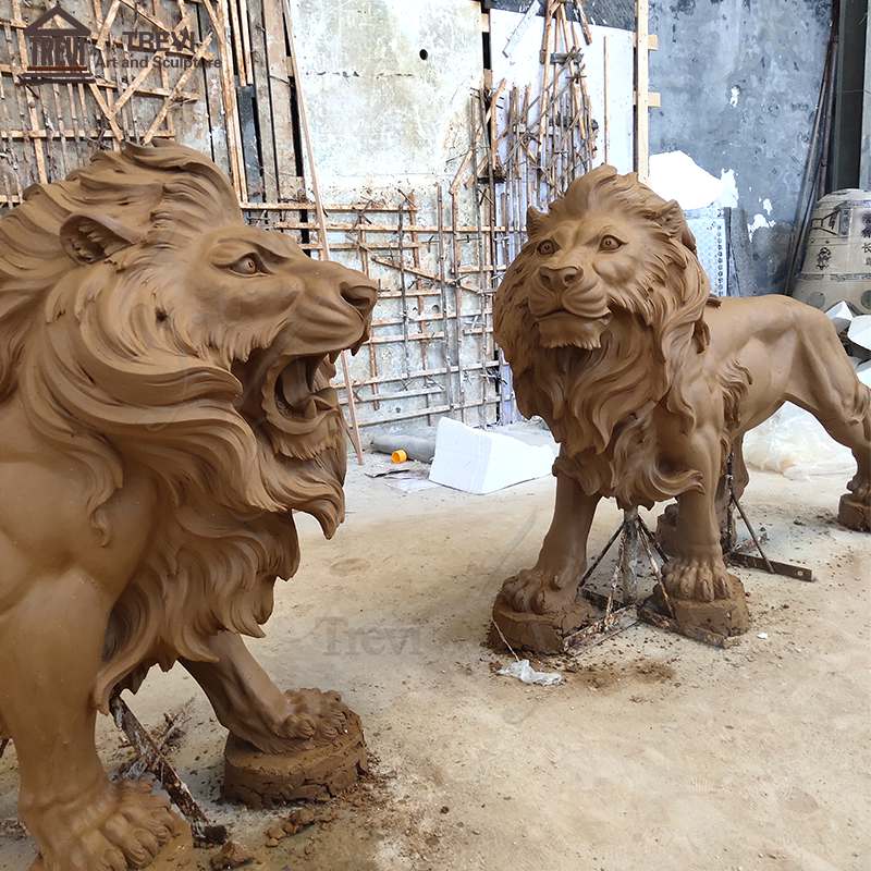 bronze lion sculpture-01