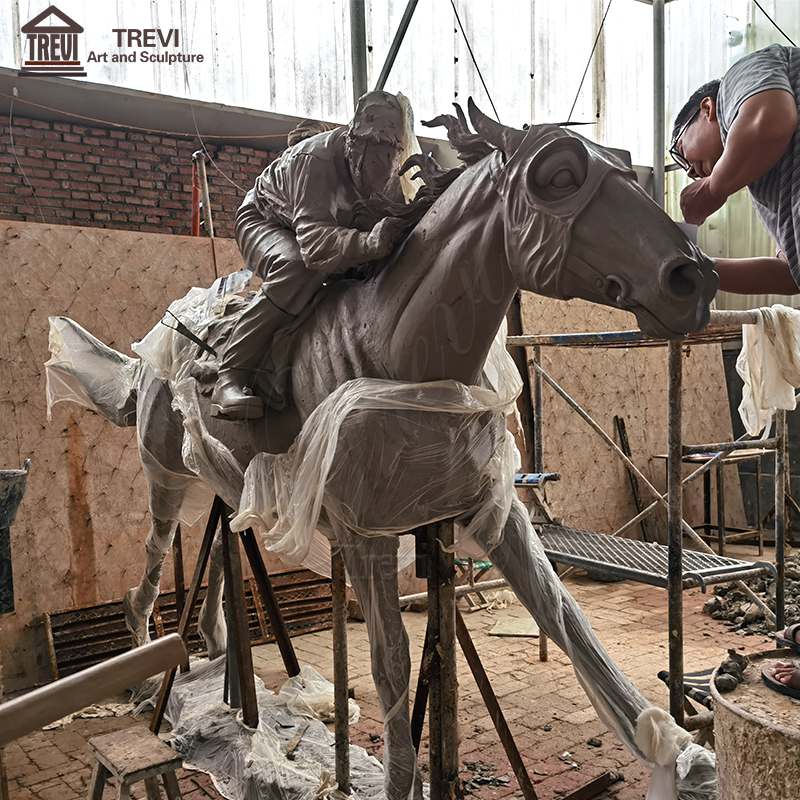 bronze race horse sculpture