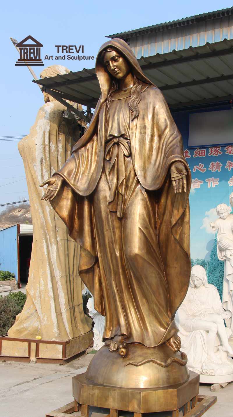 bronze virgin mary statue-01-Trevi Sculpture