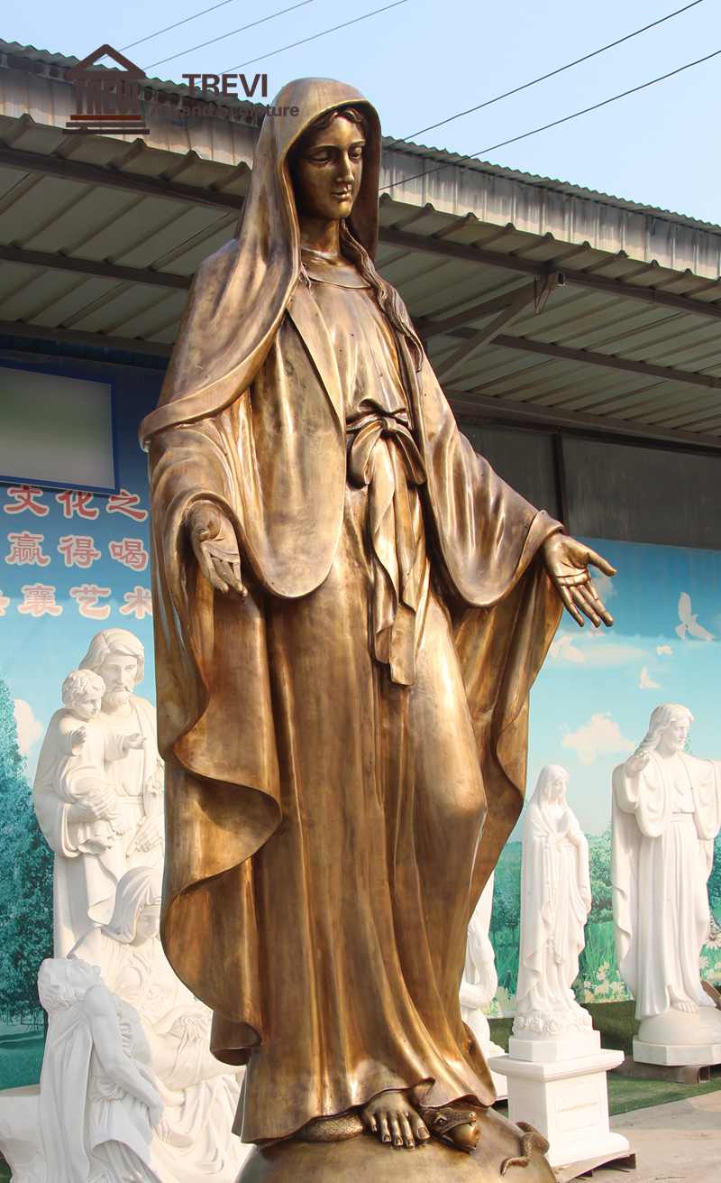 bronze virgin mary statue-02-Trevi Sculpture