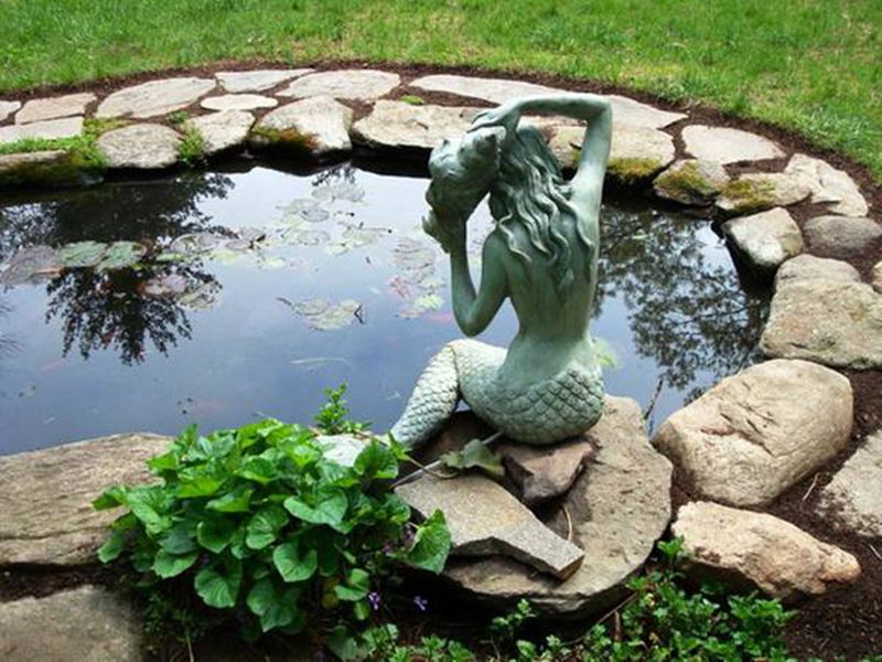 large bronze mermaid statue -Trevi Statue