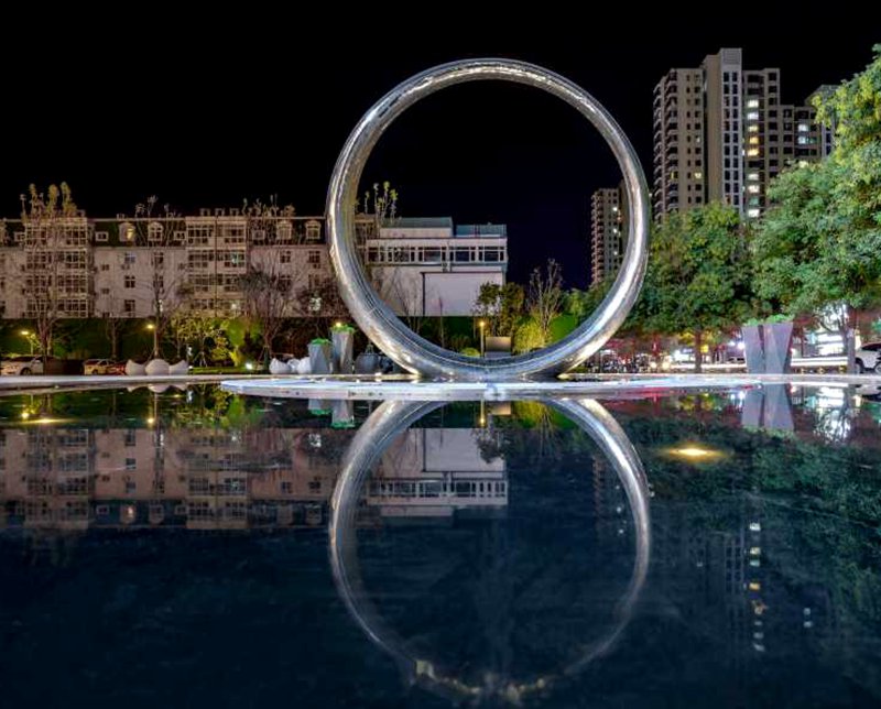 large metal circle ring-02-Trevi Sculpture