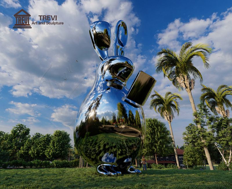 large metal rabbit-Trevi Statue