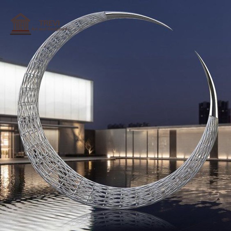 large metal ring sculpture-Trevi Sculpture