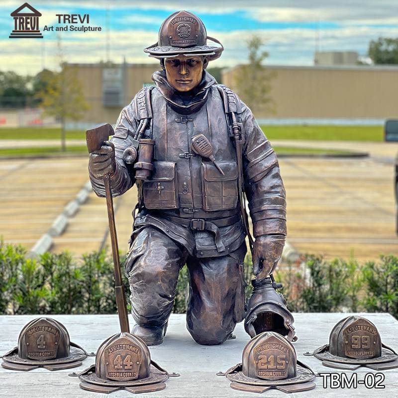 Custom Bronze Life Size Firefighter Statues for Sale