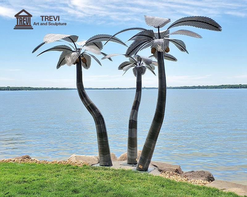 metal palm tree sculpture-02-Trevi Statue