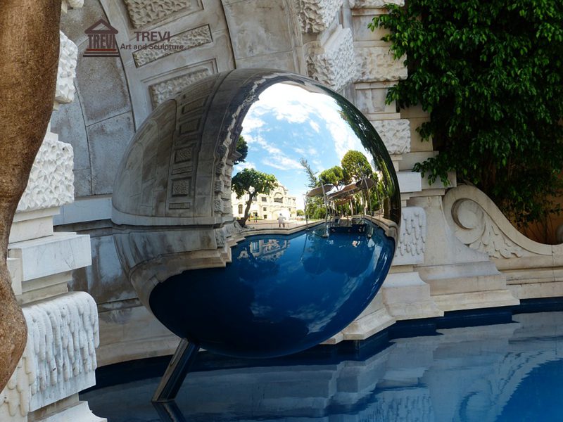 mirror polished stainless steel sculpture-Trevi Sculpture