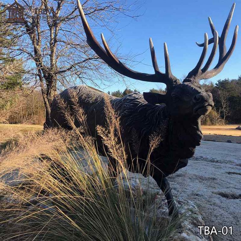 outdoor bronze deer statues-01