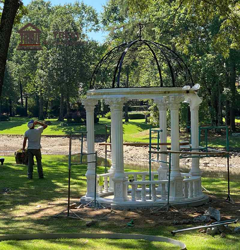 outdoor marble gazebo-01-Trevi Sculpture