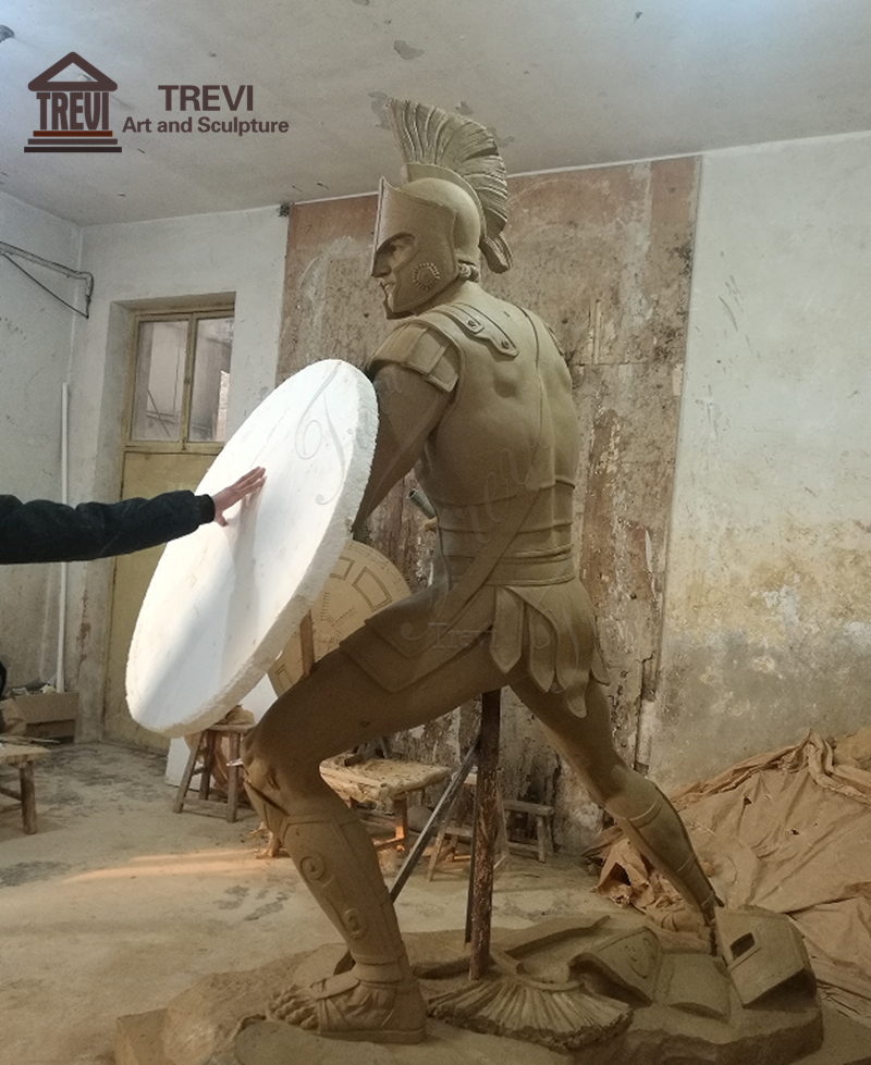 spartan statue clay model-Trevi Sculpture