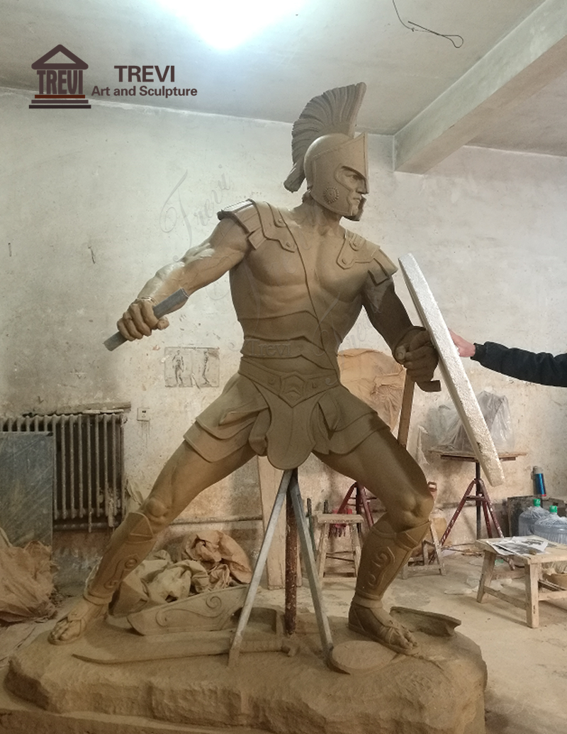 spartan statue clay model-Trevi Statue