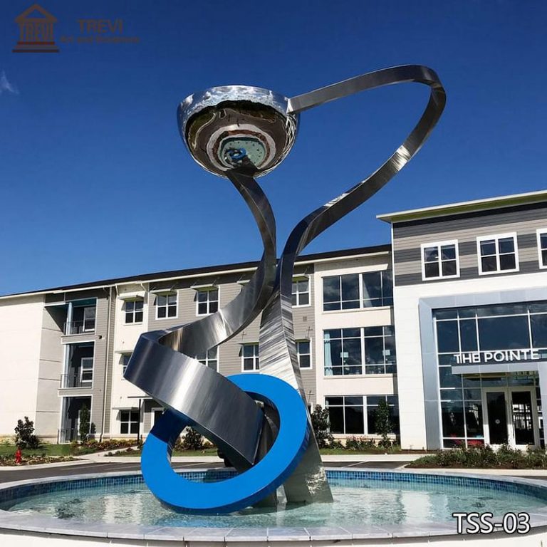 stainless steel water sculpture