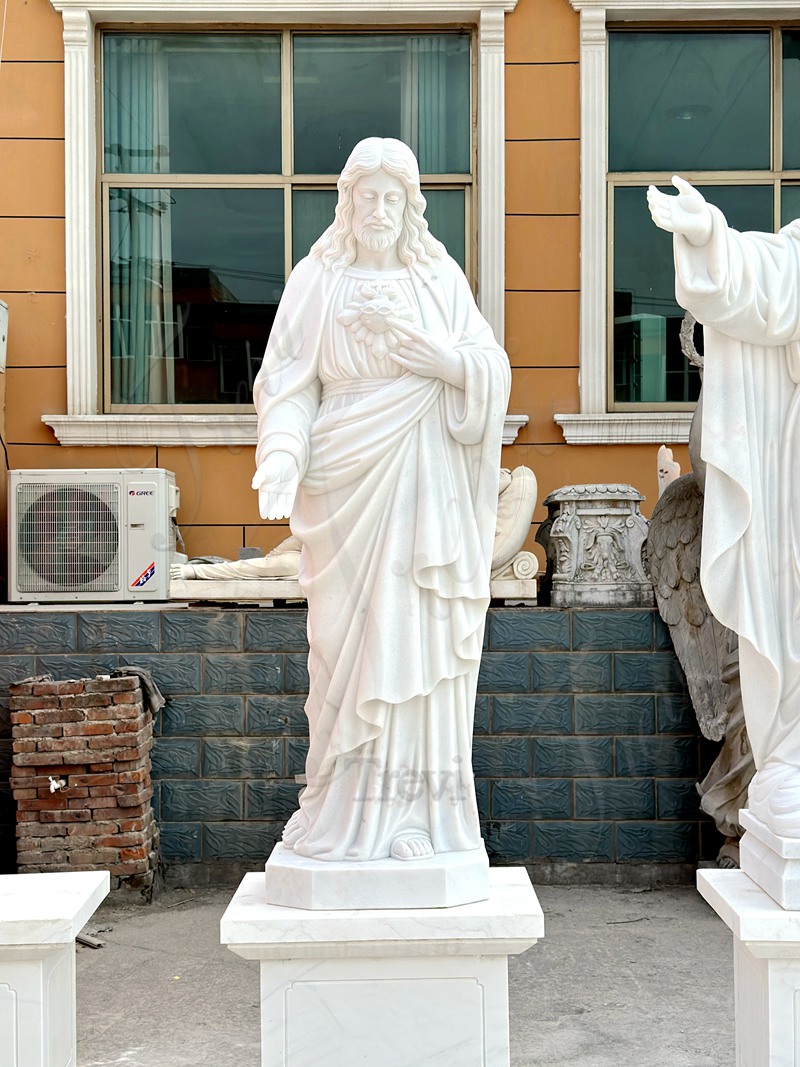 Natural Marble Highlights The Jesus Statue