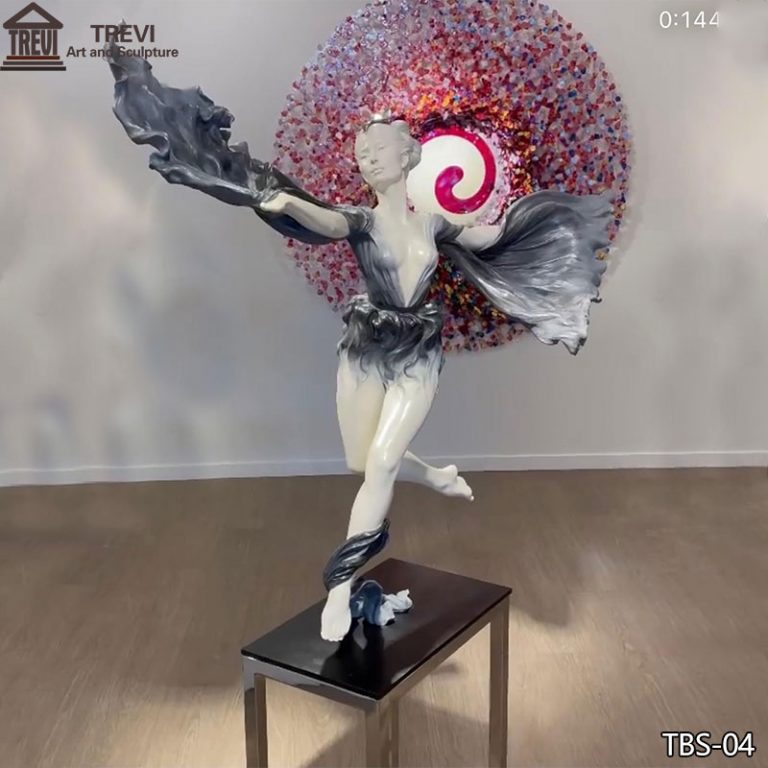 Beautiful Luo Li Rong Sculpture Bronze Pretty Lady for Sale