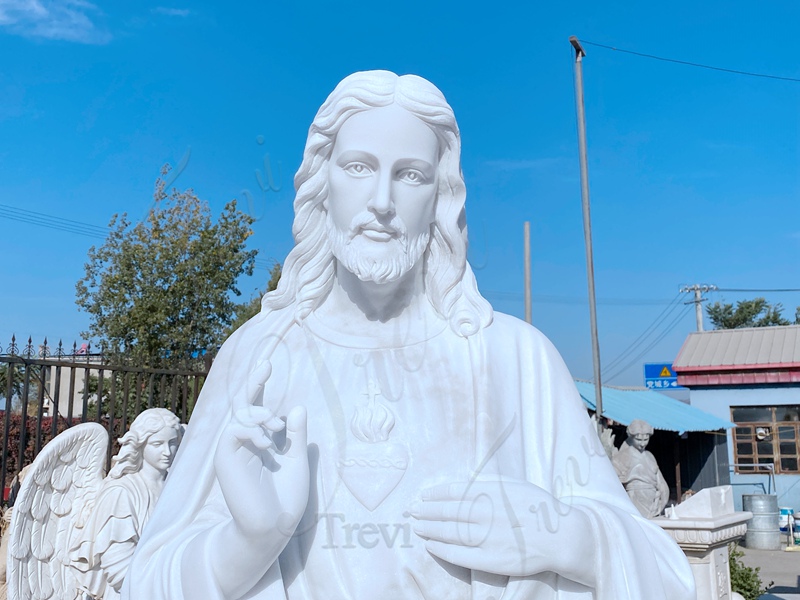 Vivid Jesus Statue Carving Details
