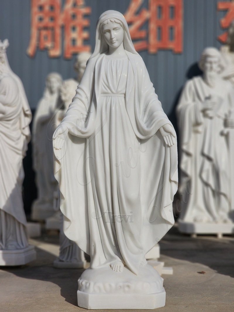 marble Virgin Mary statue
