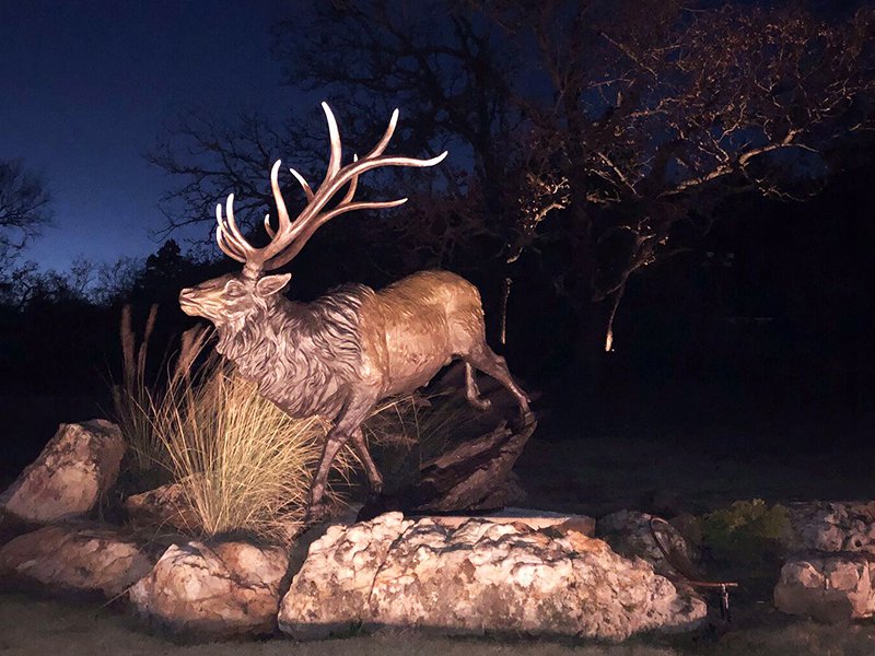 bronze elk statue