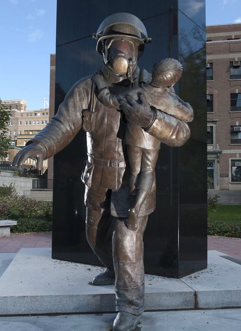 bronze memorial sculpture