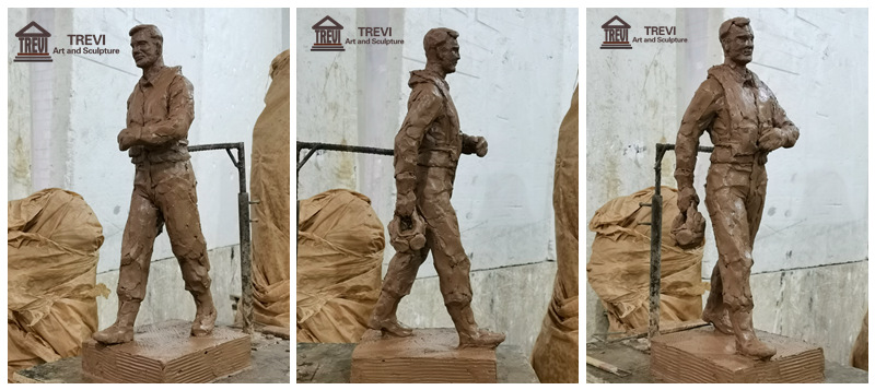 clay model of military sculpture-Trevi Statue