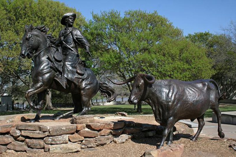 longhorn bronze sculpture