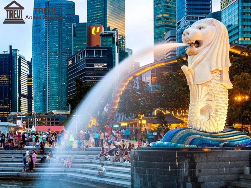 singapore lion fountain