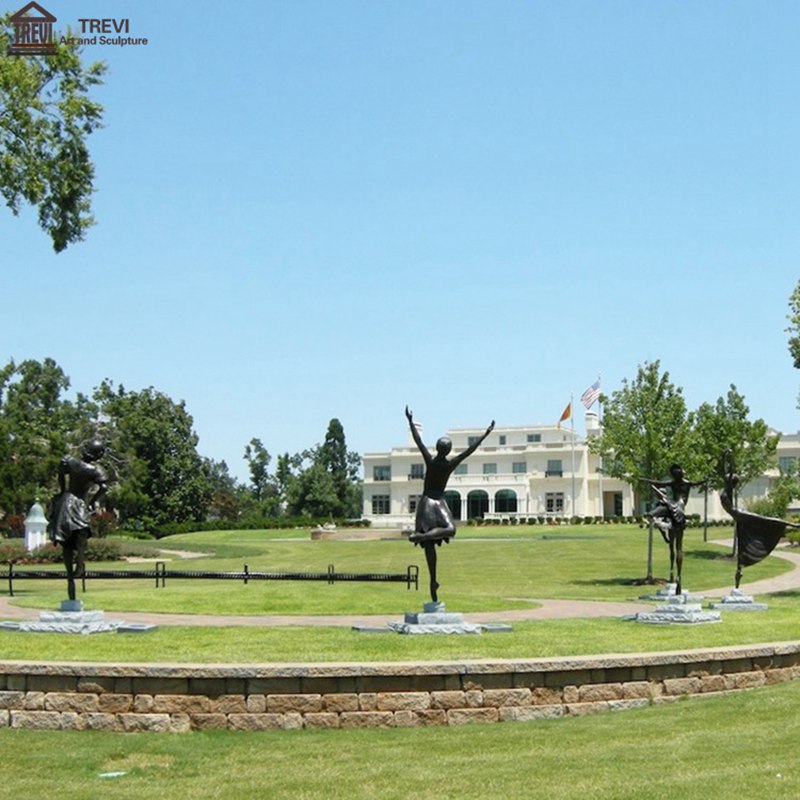 Dancing ballerina bronze statue