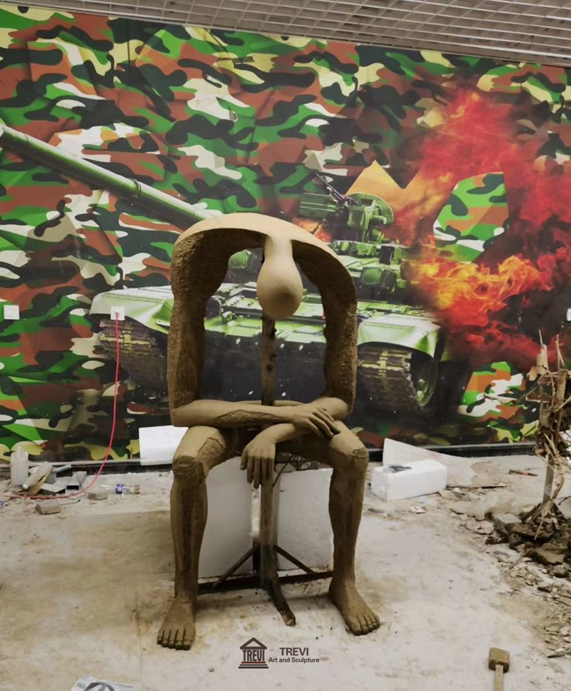 Melancholy Sculpture clay model