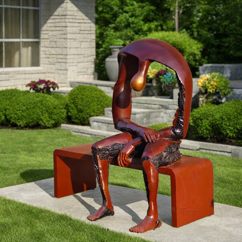 Melancholy statue outdoor