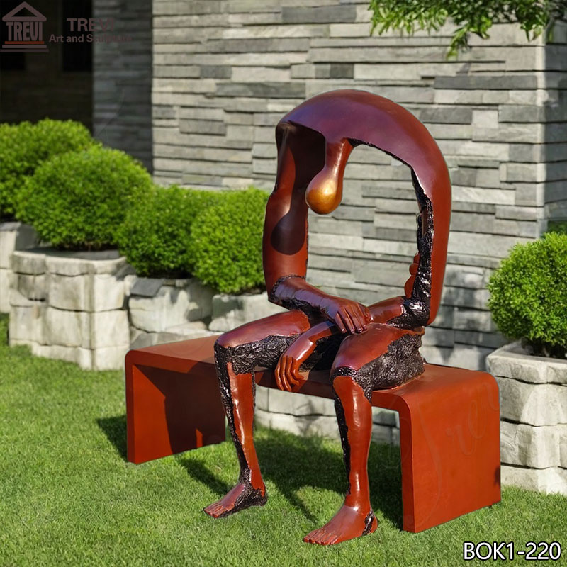 Modern Bronze Melancholy Sculpture Replica by Albert Gyorgy
