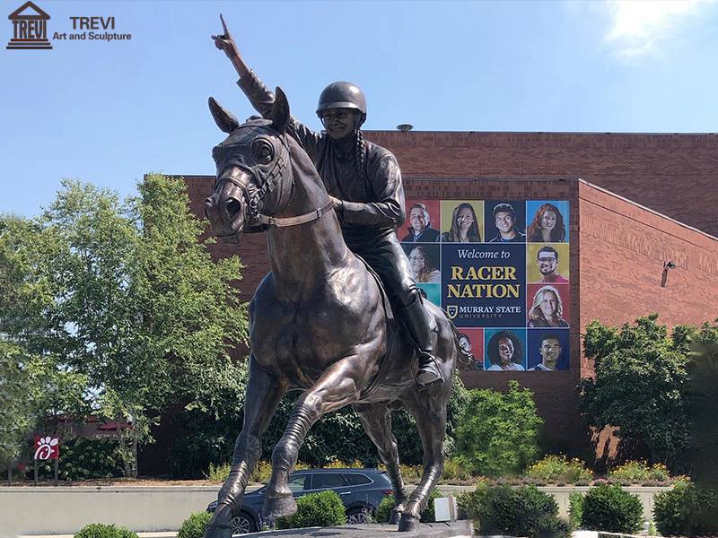 bronze horse racing statues