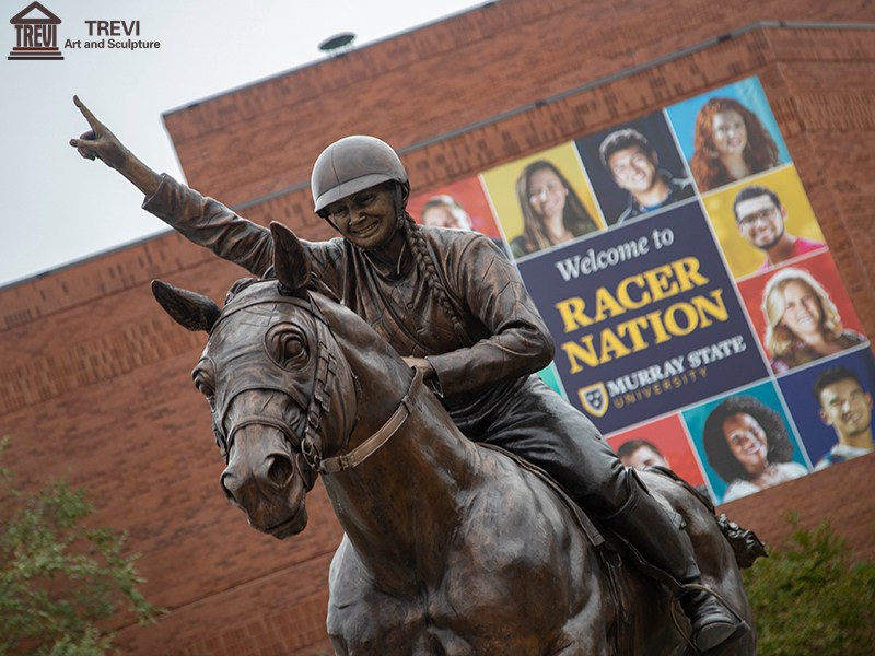 horse racing statues