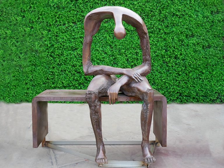 Modern Bronze Melancholy Statue Replica Trevi Statue