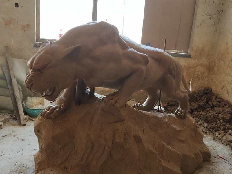 clay mold of panther