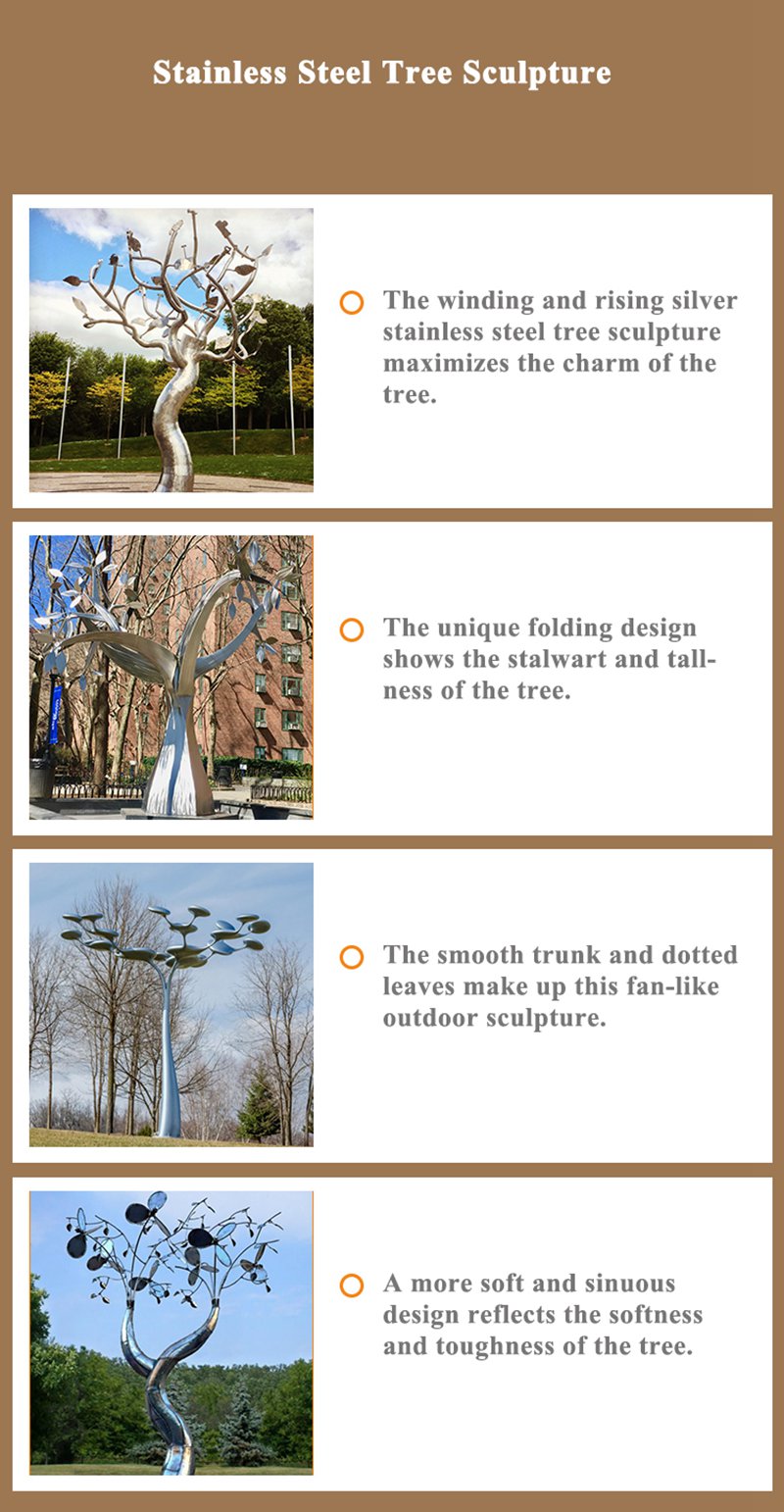 free standing metal tree sculpture