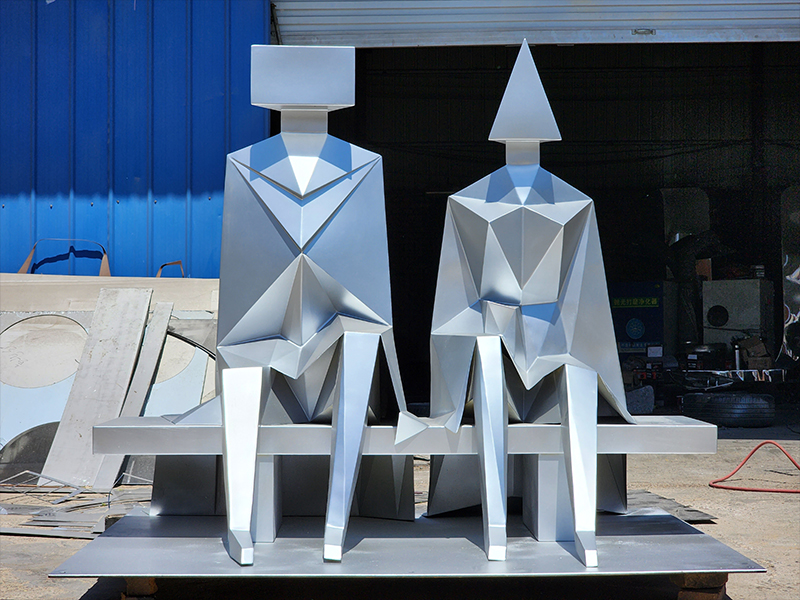 stainless steel outdoor sculpture