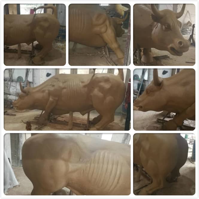 The clay mould of wall street bull-Trevi