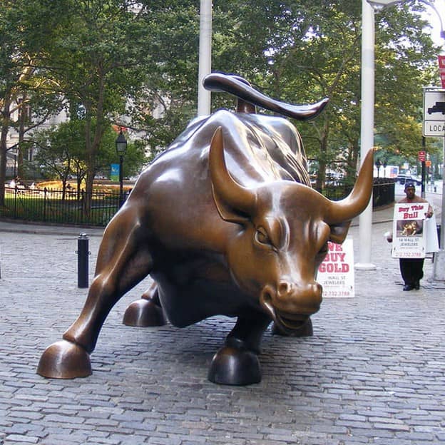 Wall Street Bull replica bronze statue-Trevi