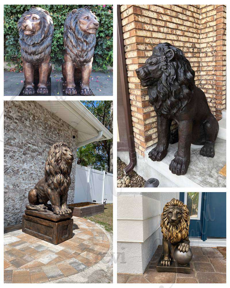 applications of bronze lion statues