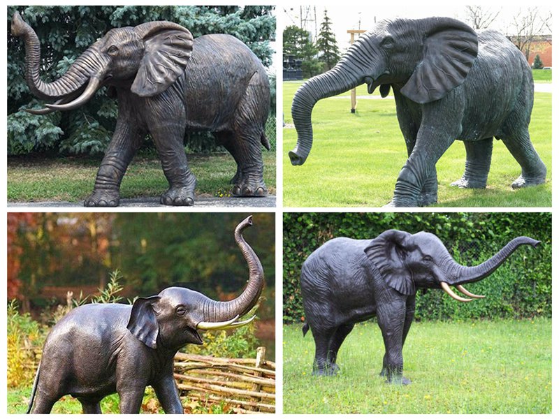 bronze elephant statue