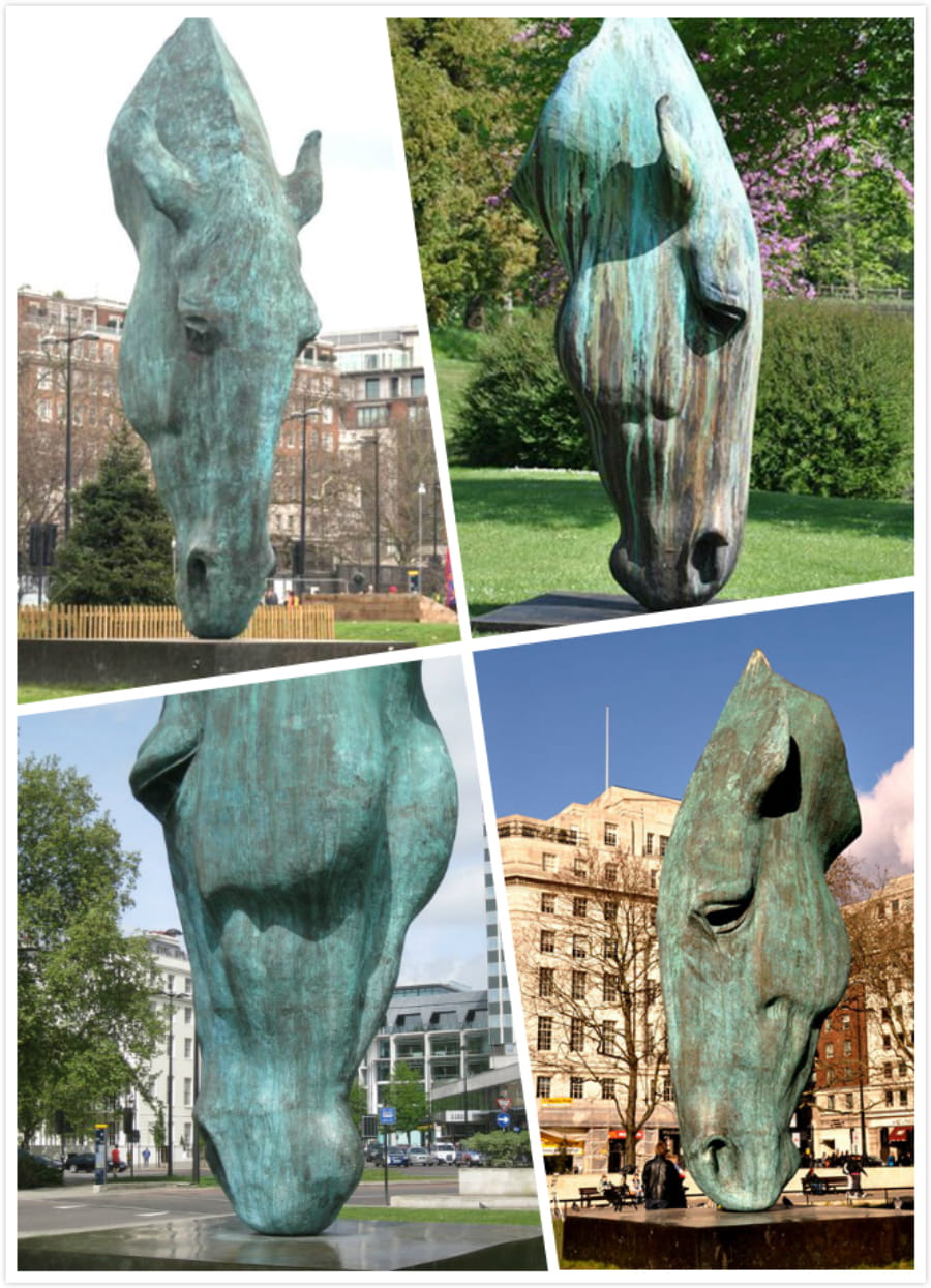 bronze horse head sculpture designs