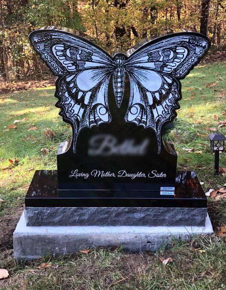 butterfly gravestone