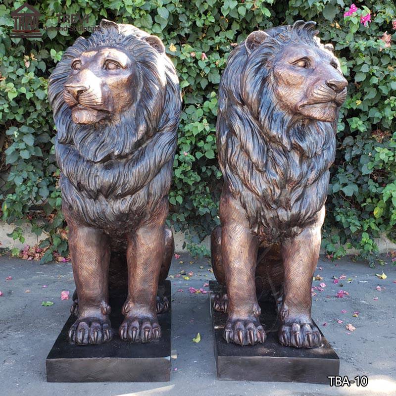life size bronze lion statues for outdoor decor