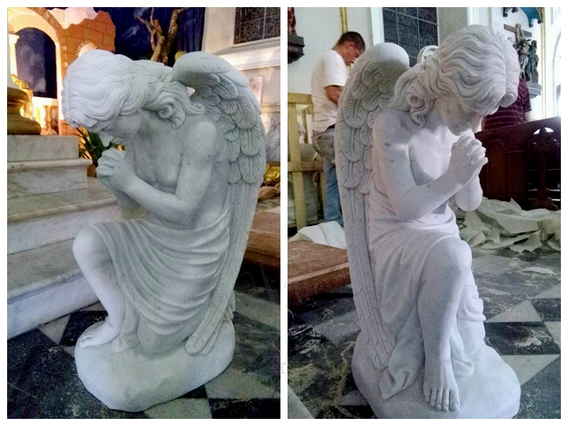 marble kneeling angel statue feedback