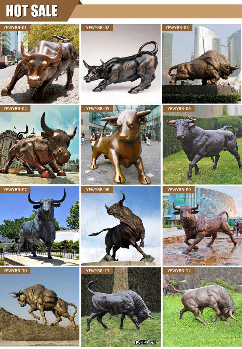 More Bronze Bull Sculptures