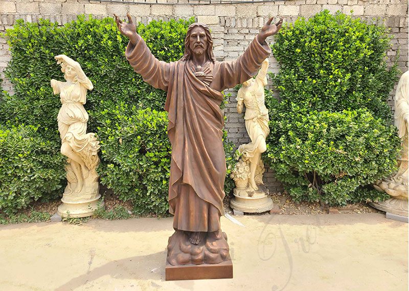 Bronze life-Size Sacred Heart of Jesus Statue